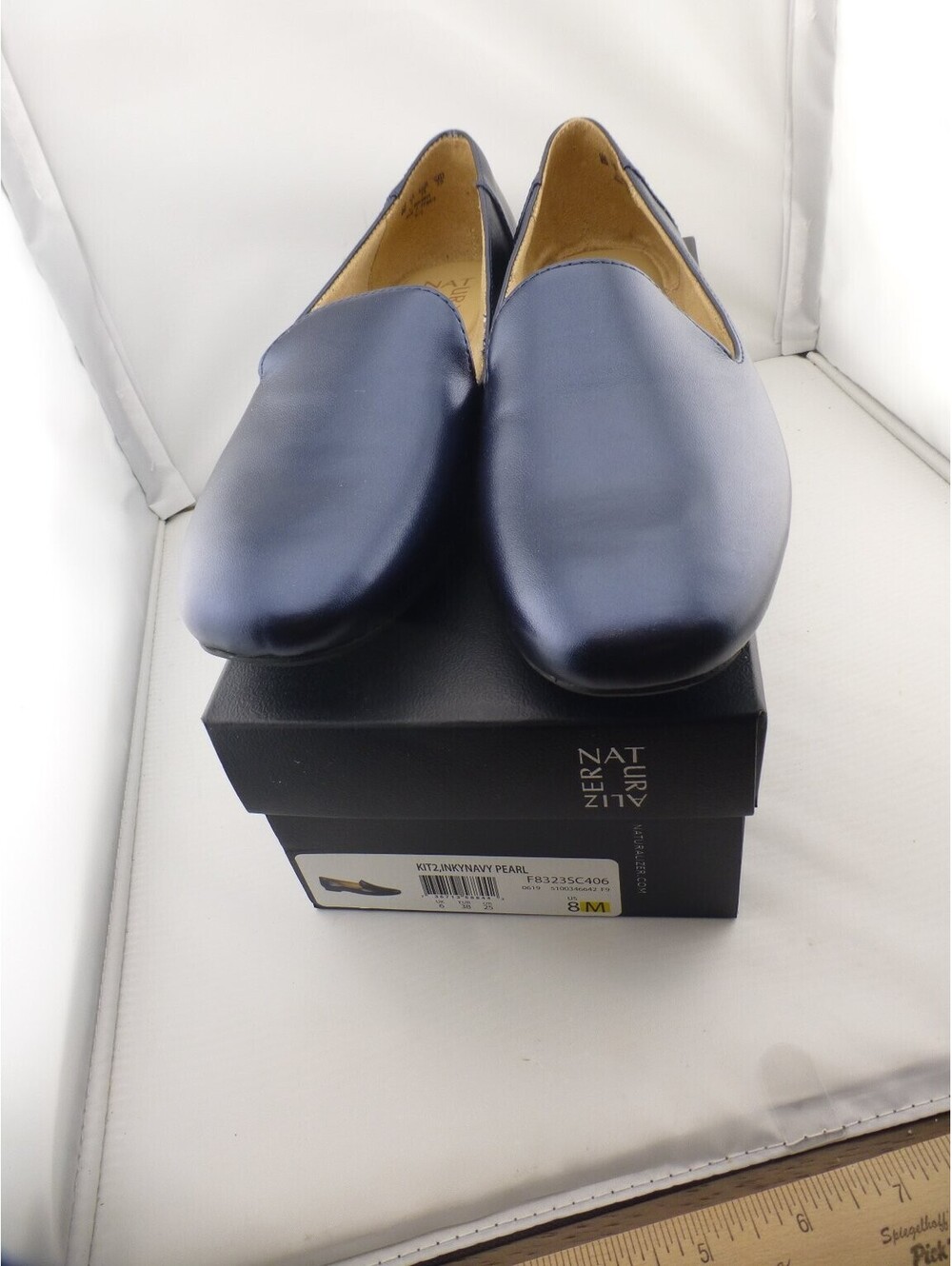 Naturalizer KIT2 Inky Navy Pearl Women's Slip On Loafer Flats Size US 8M - M12